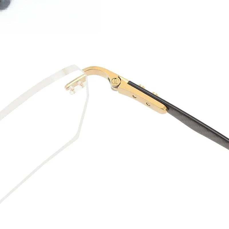 Men's Square Rimless Titanium Prescription Glasses Kr16027 — view 10 | Rx Spectacle