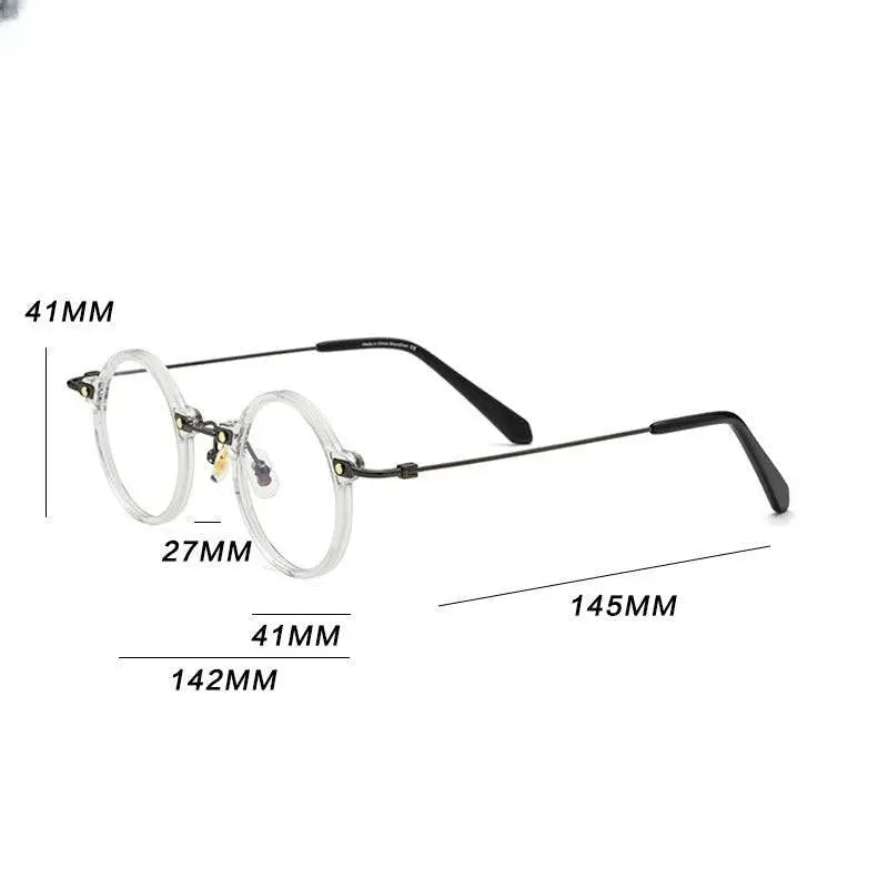 Unisex Round Full Rim Titanium Prescription Glasses Gxyj577 — view 7 | Rx Spectacle