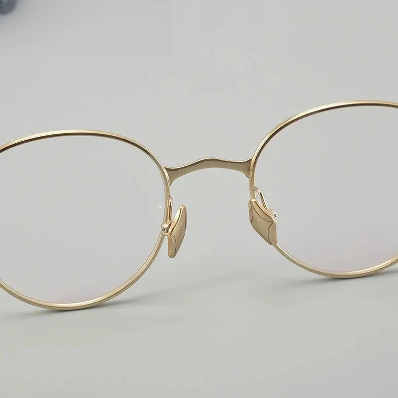 Women's Round Full Rim Titanium Prescription Glasses Ep4549 — view 5 | Rx Spectacle
