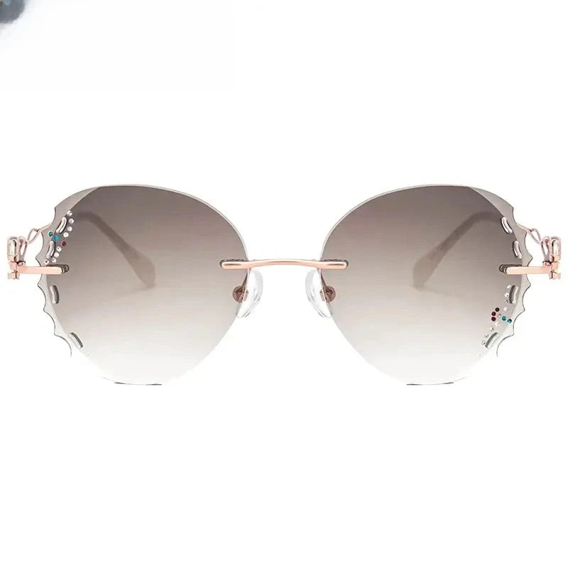 Women's Oval Rimless Titanium Prescription Glasses 880221 — view 1 | Rx Spectacle