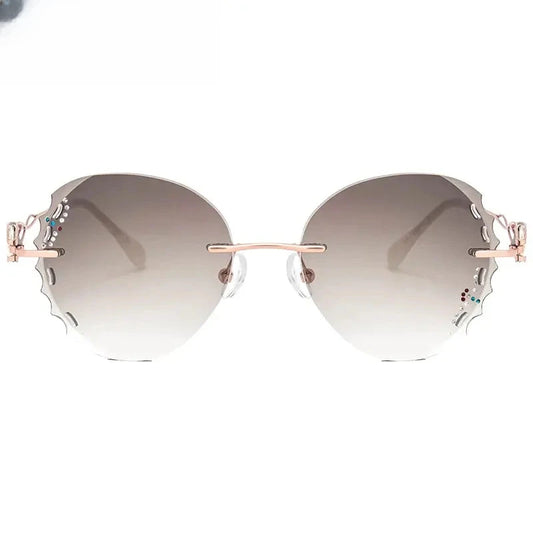 Women's Oval Rimless Titanium Prescription Glasses 880221 — view 1 | Rx Spectacle