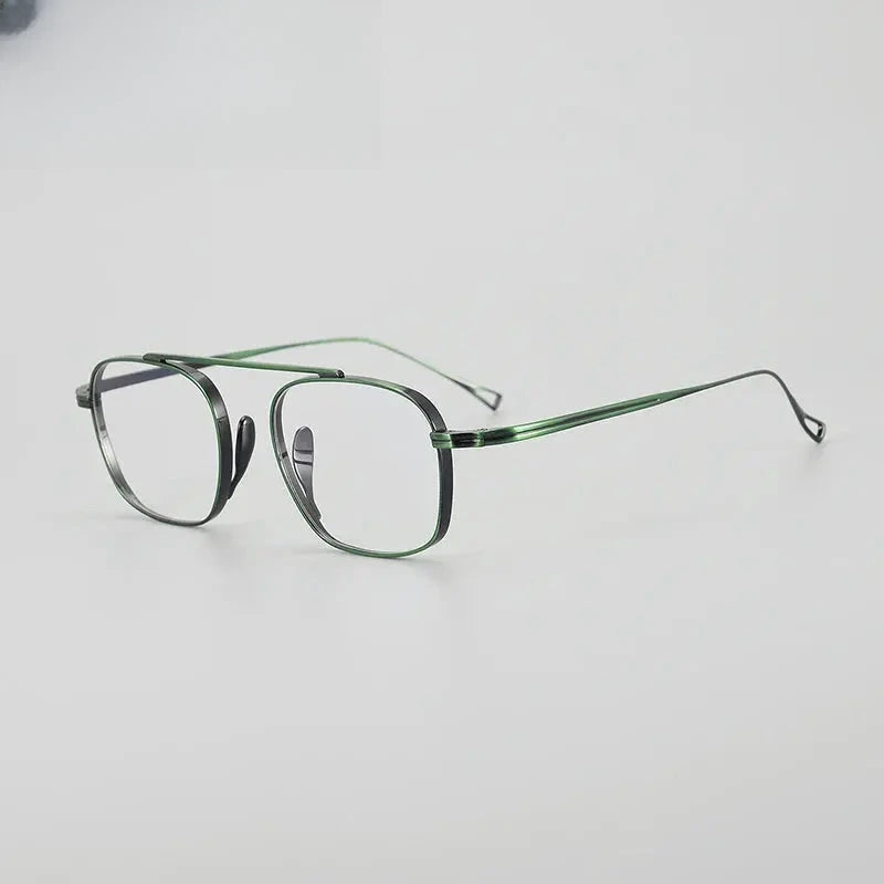 Unisex Square Full Rim Titanium Prescription Glasses Gxyj1474 — view 9 | Rx Spectacle