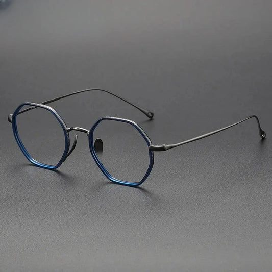 Women's Polygon Full Rim Titanium Prescription Glasses 397311 — view 1 | Rx Spectacle
