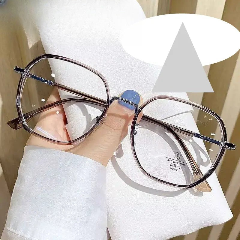 Women's Polygon Full Rim Titanium Prescription Glasses 8880 — view 1 | Rx Spectacle