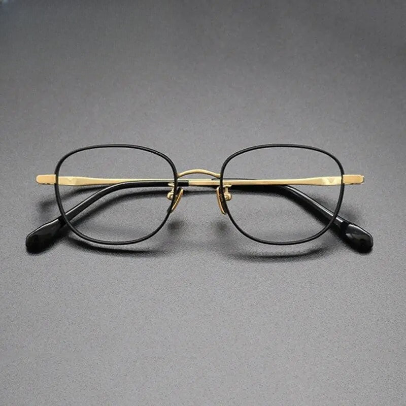Unisex Square Full Rim Titanium Prescription Glasses Gxyj616 — view 10 | Rx Spectacle