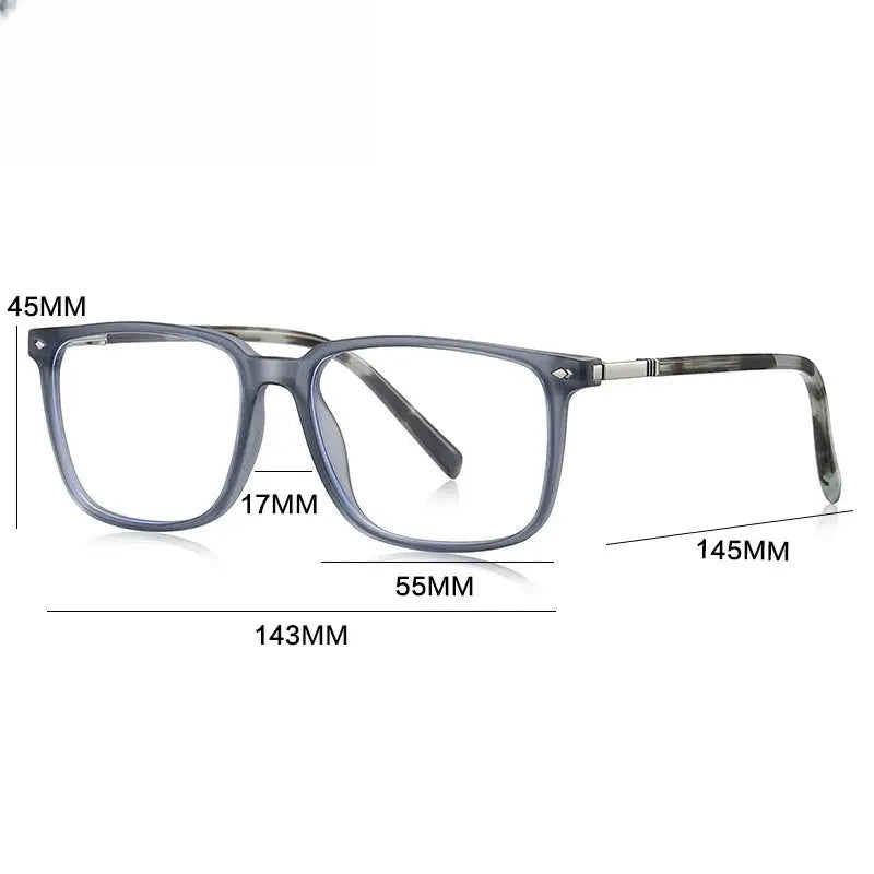 Men's Square Full Rim Titanium Reading Glasses Gxyj9215 — view 2 | Rx Spectacle