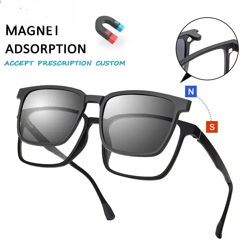 Men's Square Full Rim Titanium Oversized Reading Glasses 2191 — view 5 | Rx Spectacle