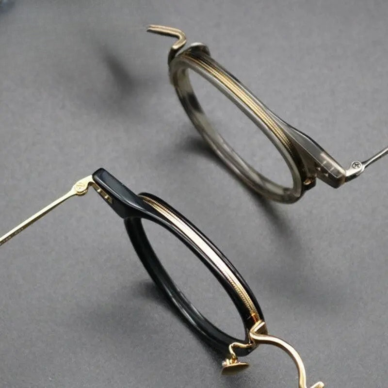 Unisex Round Full Rim Titanium Prescription Glasses Gxyj474 — view 5 | Rx Spectacle