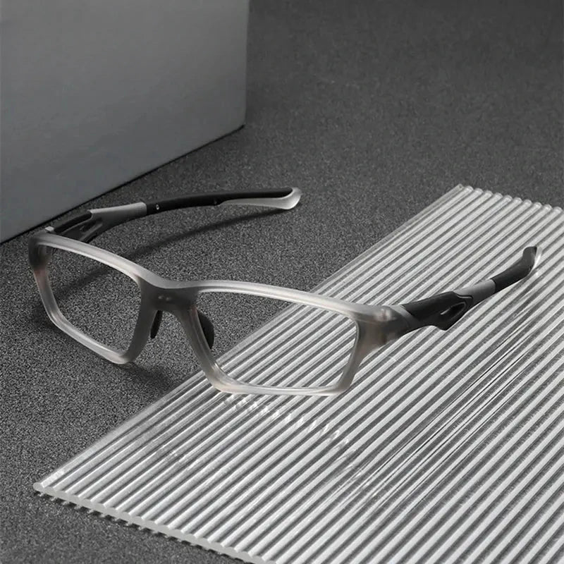 Unisex Rectangular Full Rim TR90 Sports Glasses 81278 — view 1 | Rx Spectacle