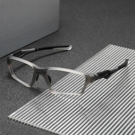 Unisex Rectangular Full Rim TR90 Sports Glasses 81278 — view 1 | Rx Spectacle