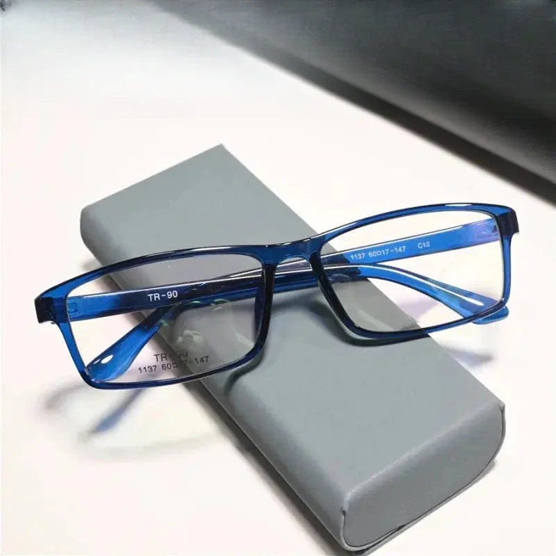 Men's Rectangular Full Rim Acetate Oversized Prescription Glasses 41137 — view 1 | Rx Spectacle