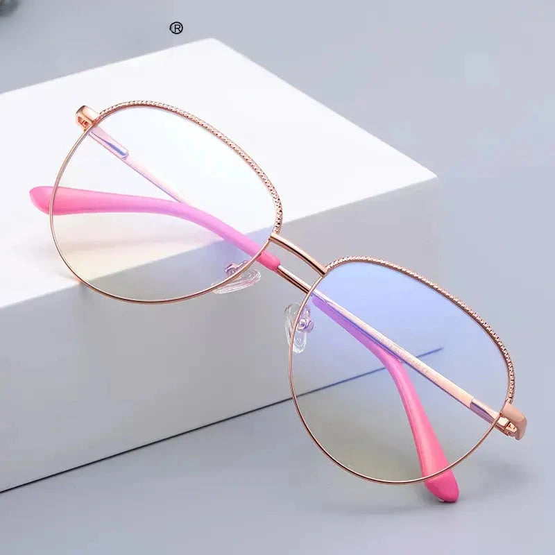 Women's Square Full Rim Alloy Reading Glasses 3036 — view 1 | Rx Spectacle