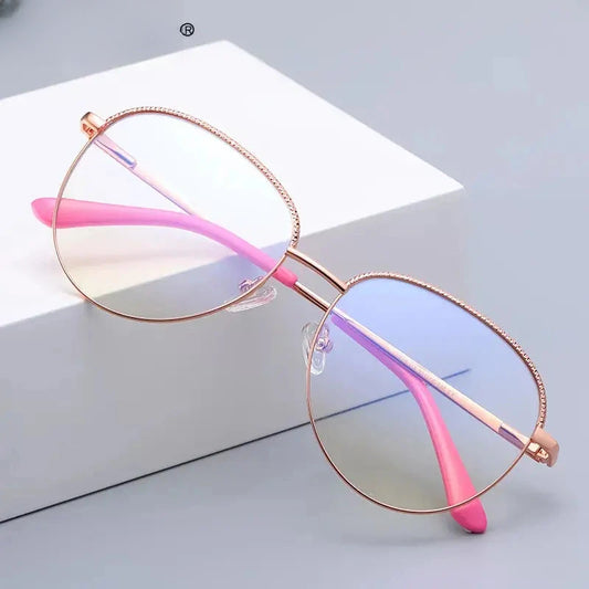 Women's Square Full Rim Alloy Reading Glasses 3036 — view 1 | Rx Spectacle