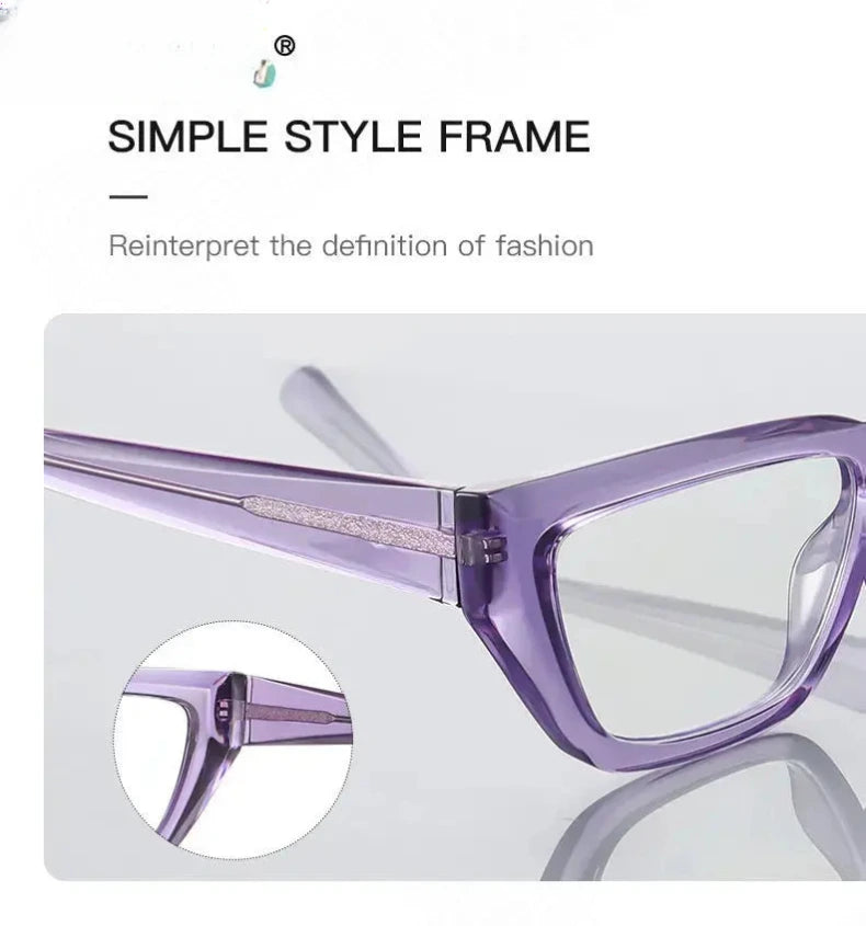 Unisex Cat Eye Full Rim Titanium Reading Glasses 2155 — view 5 | Rx Spectacle