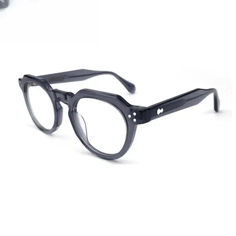 Unisex Round Full Rim Acetate Flat Top Prescription Glasses G62207 — view 5 | Rx Spectacle