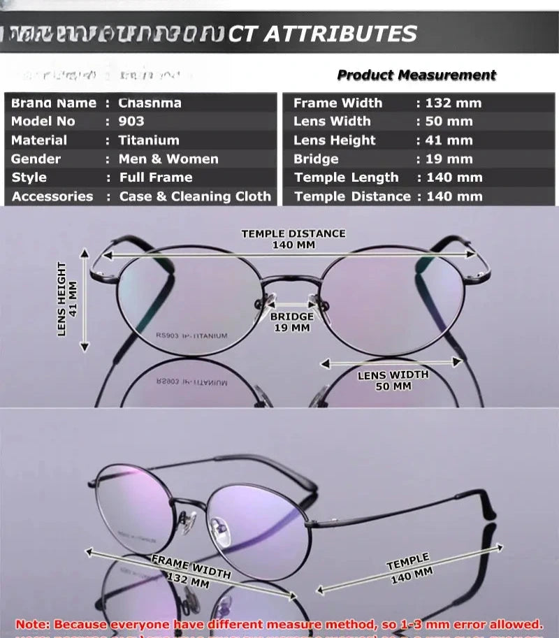 Women's Oval Full Rim Titanium Prescription Glasses 74903 — view 2 | Rx Spectacle