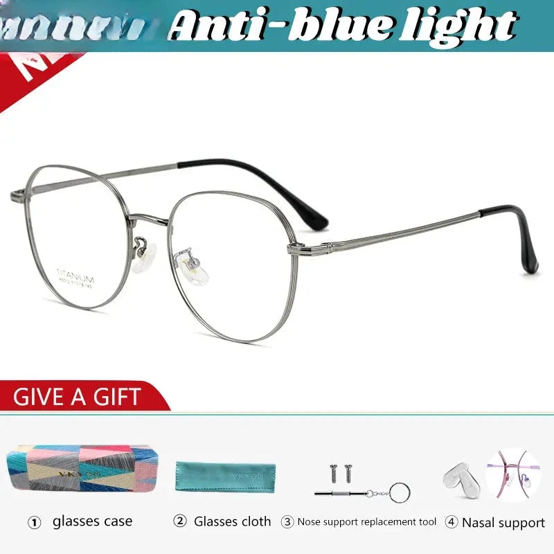 Unisex Oval Full Rim Titanium Reading Glasses 630250 — view 6 | Rx Spectacle