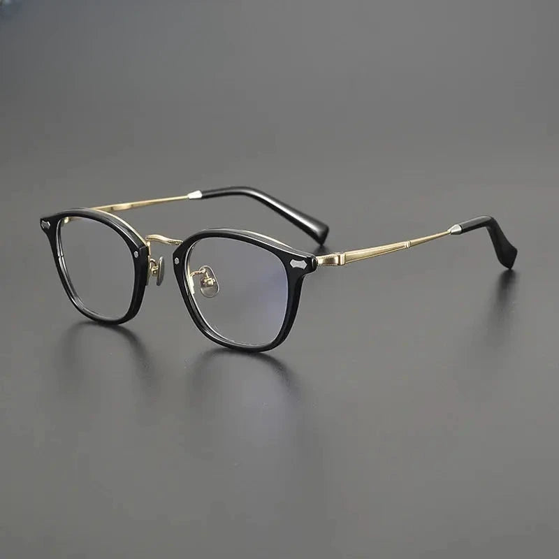 Unisex Square Full Rim Titanium Prescription Glasses Gxyj1539 — view 1 | Rx Spectacle