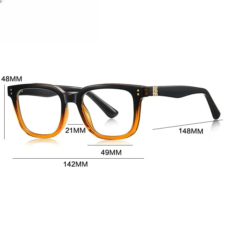 Unisex Square Full Rim Titanium Reading Glasses Gxy2225 — view 2 | Rx Spectacle