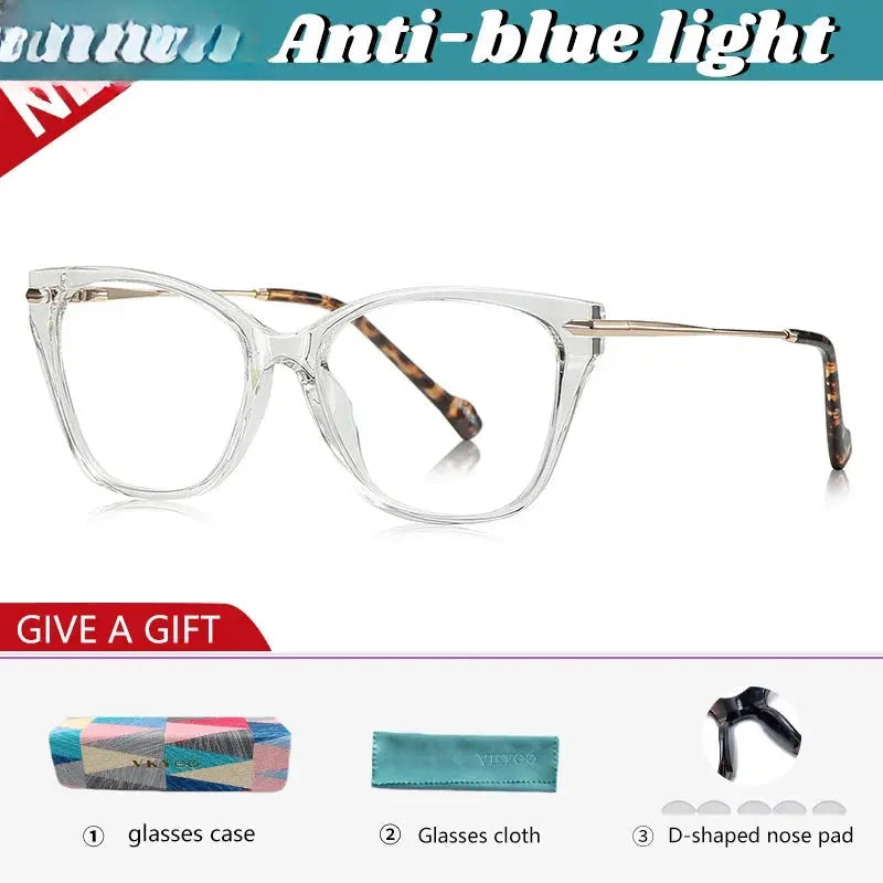 Women's Cat Eye Full Rim TR90 Reading Glasses 77240 — view 6 | Rx Spectacle