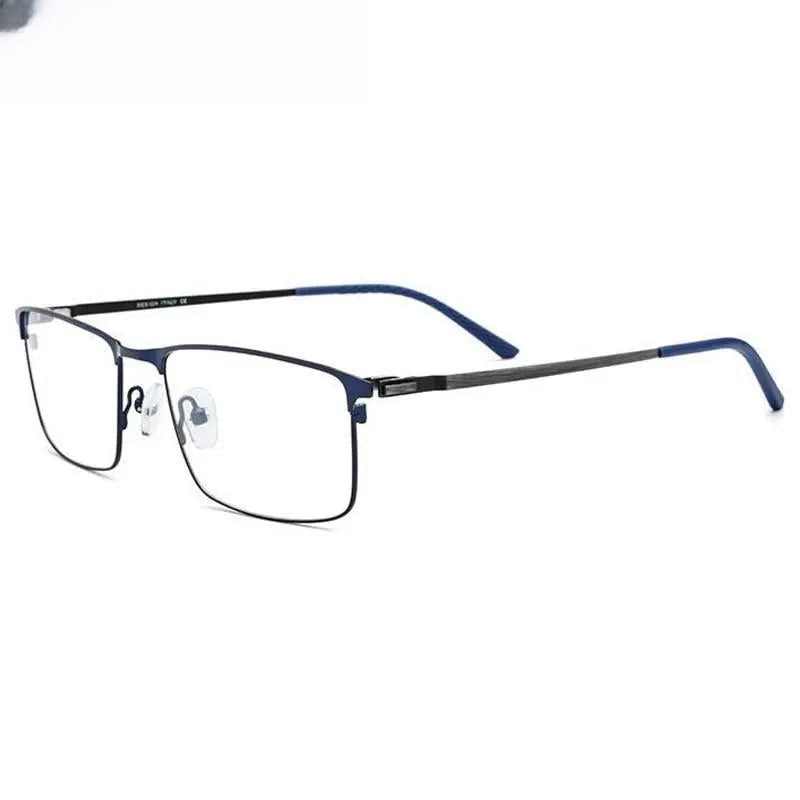 Men's Square Full Rim Titanium Prescription Glasses 9847 — view 4 | Rx Spectacle