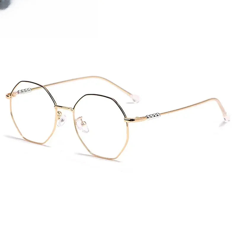 Women's Polygon Full Rim Alloy Prescription Glasses 91100/01 — view 6 | Rx Spectacle