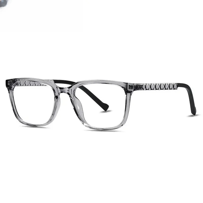 Unisex Square Full Rim Titanium Prescription Glasses 474017 — view 8 | Rx Spectacle