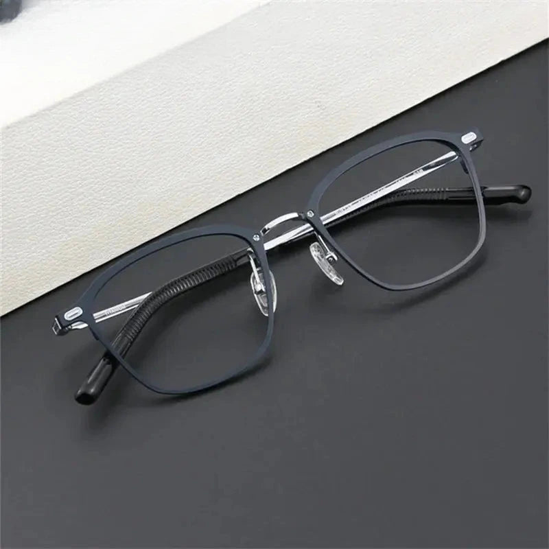 Women's Square Full Rim Titanium Prescription Glasses 97214 — view 1 | Rx Spectacle