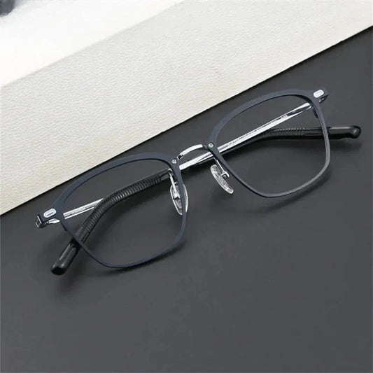Women's Square Full Rim Titanium Prescription Glasses 97214 — view 1 | Rx Spectacle