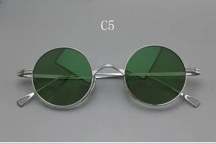 Men's Round Full Rim Titanium Prescription Glasses Y4522 — view 11 | Rx Spectacle