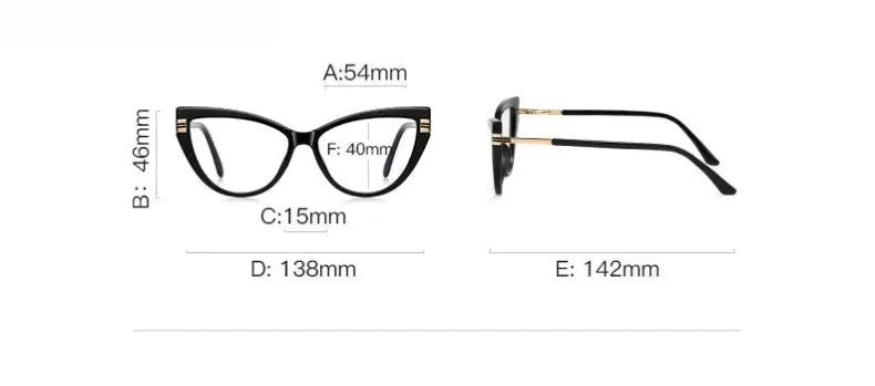 Women's Cat Eye Full Rim TR90 Reading Glasses 392264 — view 3 | Rx Spectacle