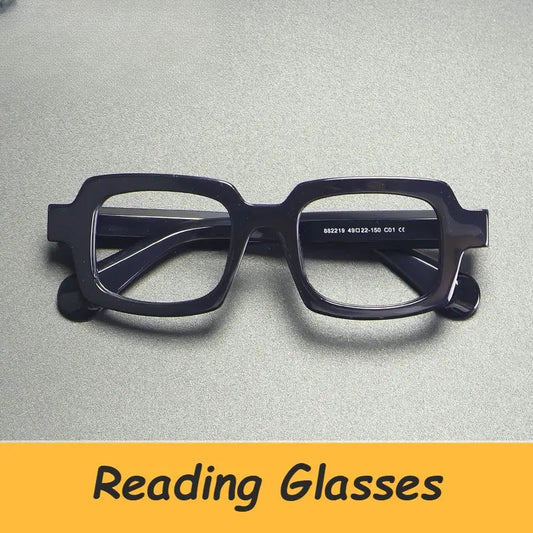 Unisex Square Full Rim Acetate Oversized Reading Glasses 882219 — view 1 | Rx Spectacle