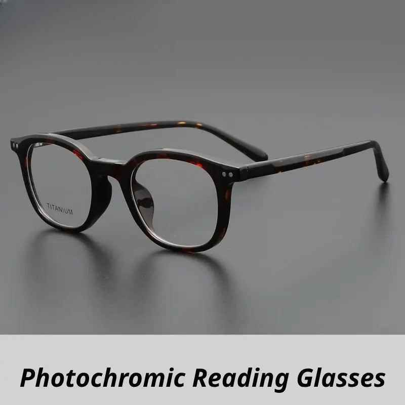 Unisex Square Full Rim Titanium Reading Glasses 98598 — view 1 | Rx Spectacle
