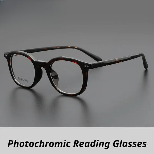 Unisex Square Full Rim Titanium Reading Glasses 98598 — view 1 | Rx Spectacle