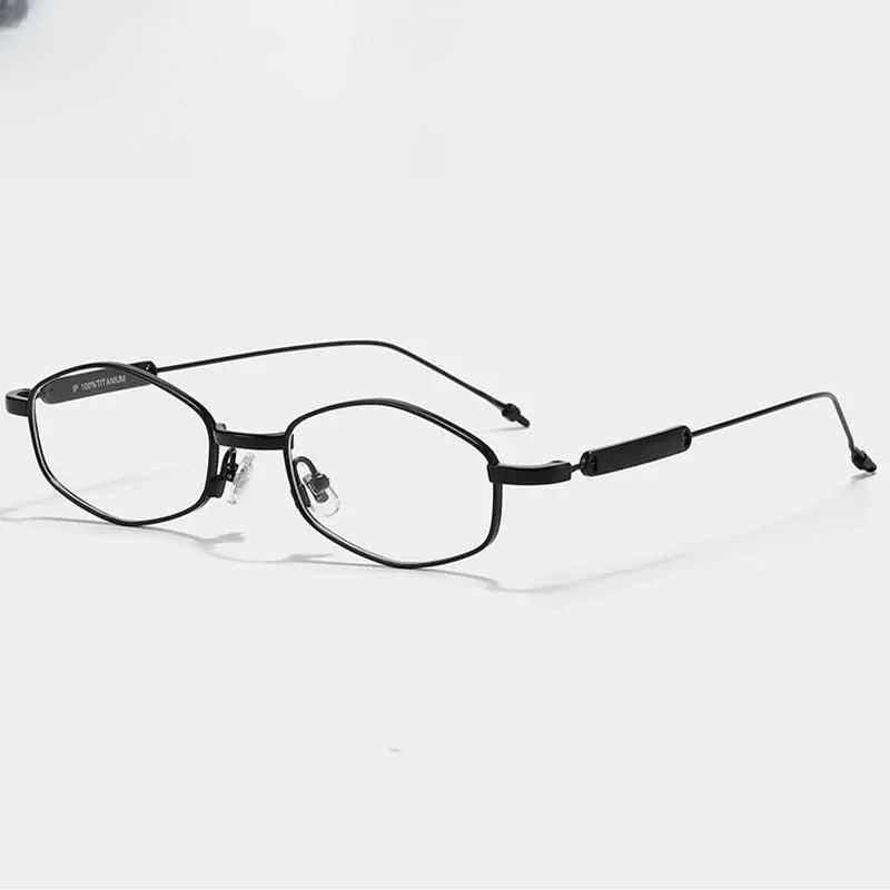 Unisex Oval Full Rim Titanium Prescription Glasses 881218 — view 5 | Rx Spectacle