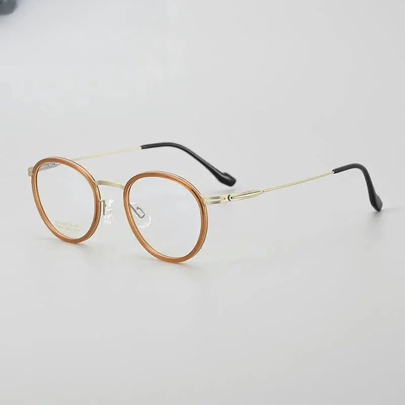Women's Round Full Rim Titanium Prescription Glasses 404004 — view 5 | Rx Spectacle