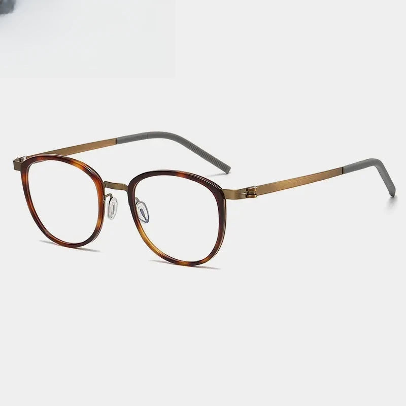 Unisex Round Full Rim Acetate Prescription Glasses Gxyj-1184 — view 4 | Rx Spectacle