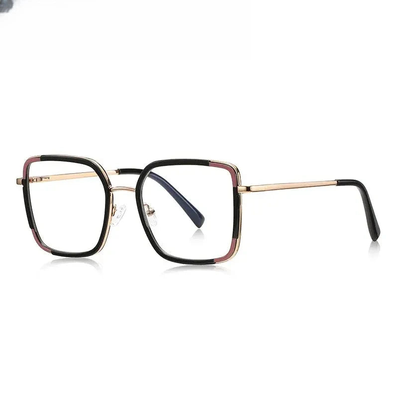Women's Square Full Rim Titanium Prescription Glasses 31354 — view 6 | Rx Spectacle
