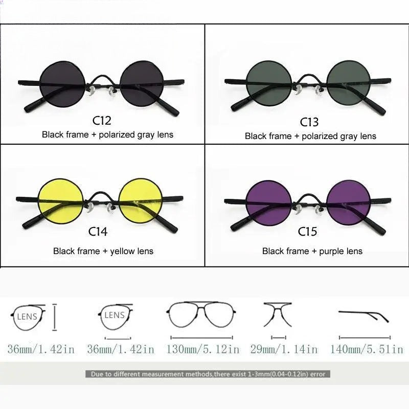 Unisex Round Full Rim Acetate Prescription Glasses Y050 — view 5 | Rx Spectacle