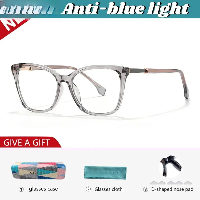 Women's Cat Eye Full Rim TR90 Reading Glasses 627007 — view 4 | Rx Spectacle