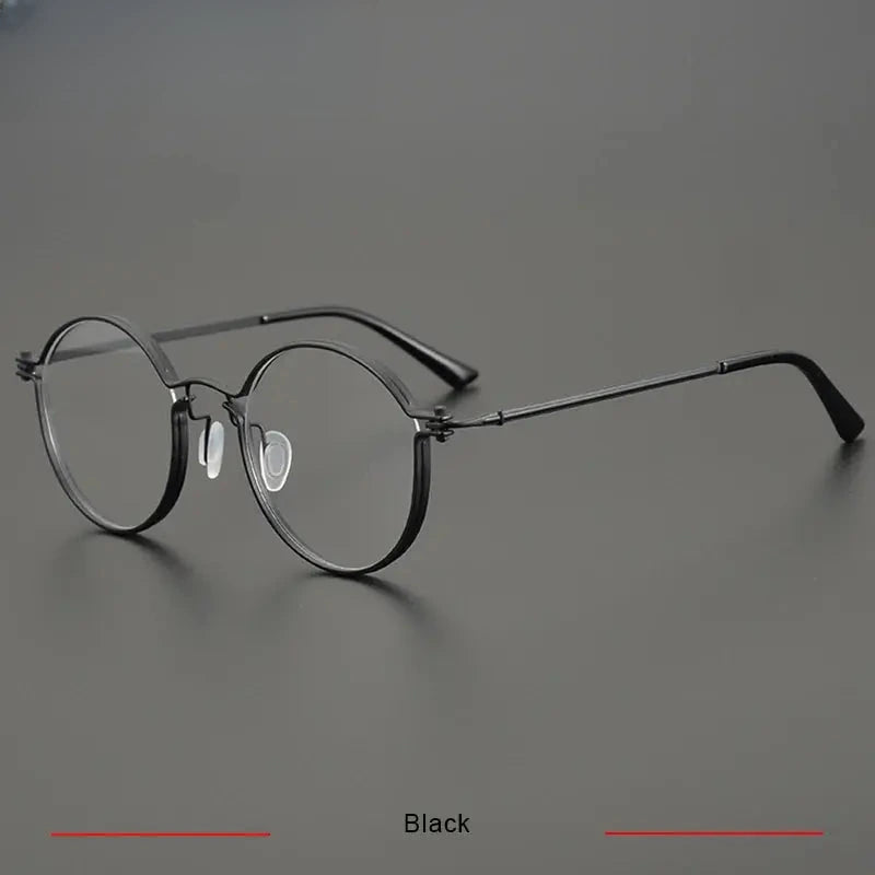 Men's Oval Full Rim Titanium Prescription Glasses 15896 — view 7 | Rx Spectacle