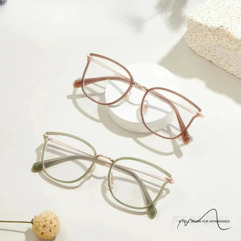 Women's Cat Eye Full Rim TR90 Prescription Glasses Y2293 — view 1 | Rx Spectacle