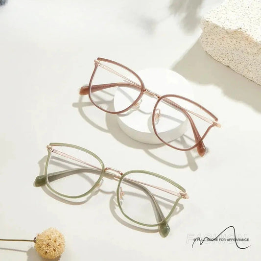 Women's Cat Eye Full Rim TR90 Prescription Glasses Y2293 — view 1 | Rx Spectacle