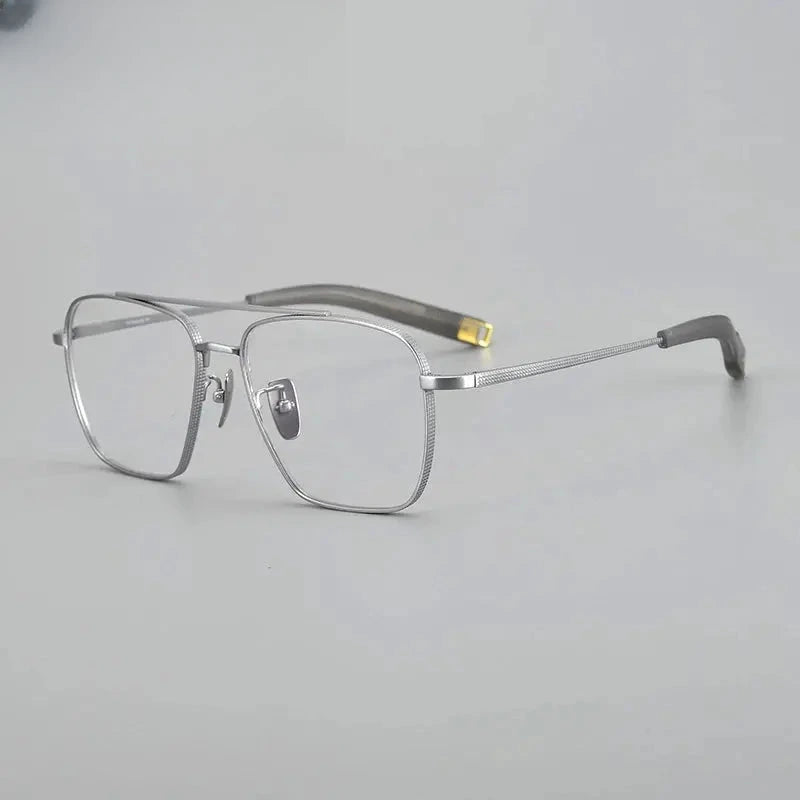 Men's Square Full Rim Titanium Prescription Glasses 815004 — view 3 | Rx Spectacle