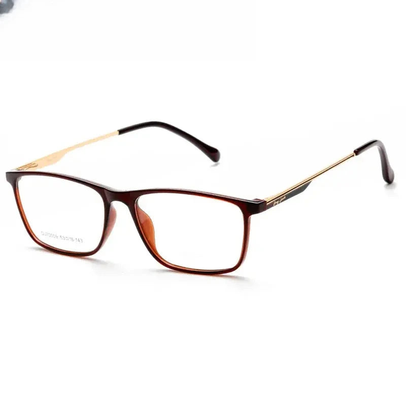Women's Square Full Rim Titanium Prescription Glasses 70009 — view 5 | Rx Spectacle