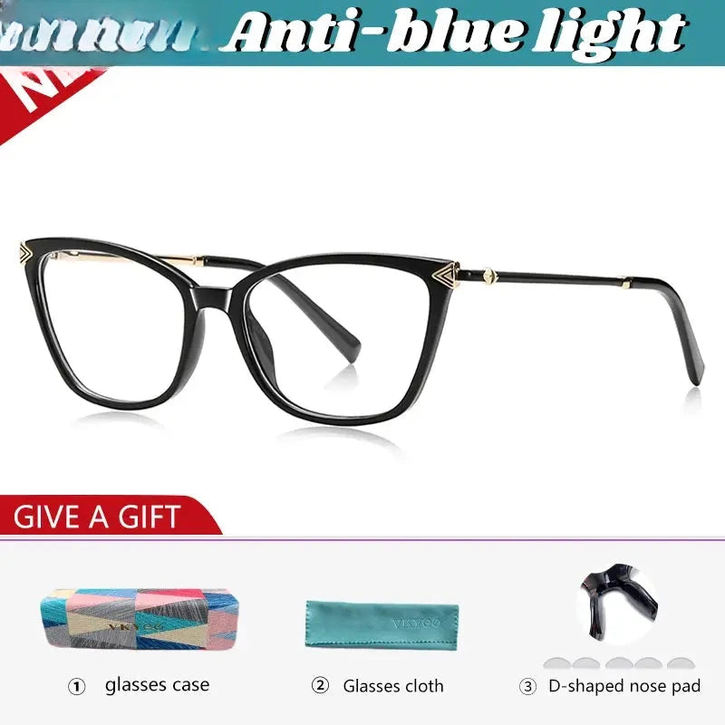 Women's Cat Eye Full Rim TR90 Reading Glasses 77234 — view 6 | Rx Spectacle