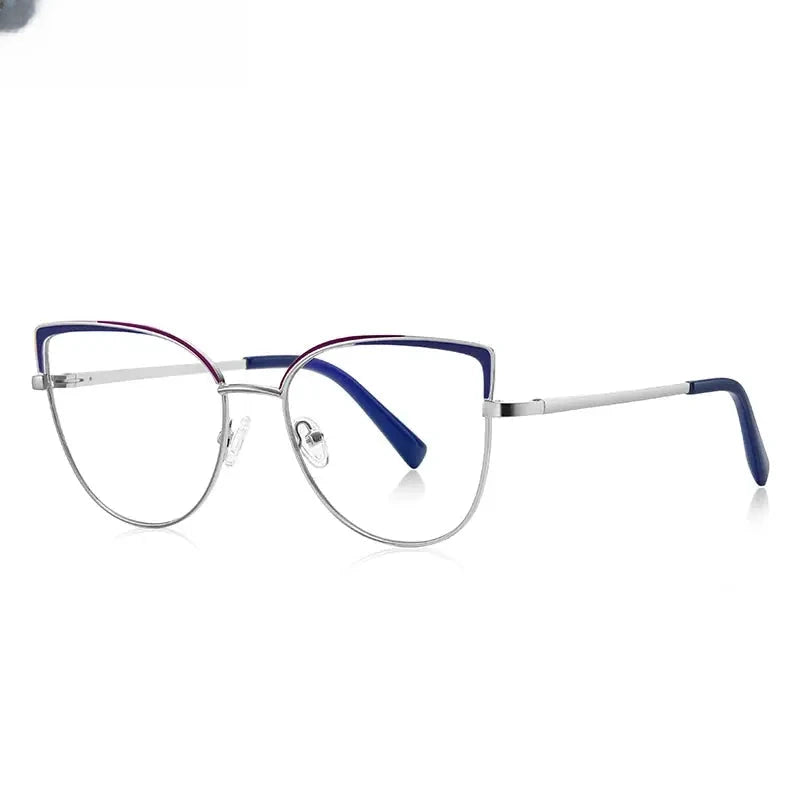 Women's Square Full Rim Alloy Reading Glasses 3103 — view 10 | Rx Spectacle