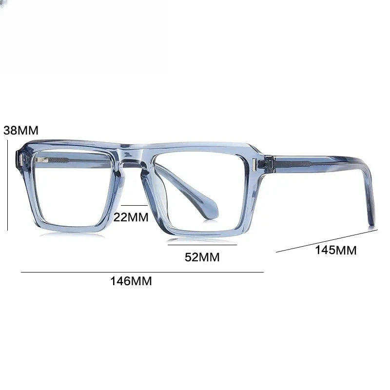 Unisex Square Full Rim Titanium Reading Glasses Gxy2049 — view 2 | Rx Spectacle