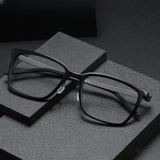 Women's Square Full Rim Titanium Prescription Glasses 182144 — view 1 | Rx Spectacle