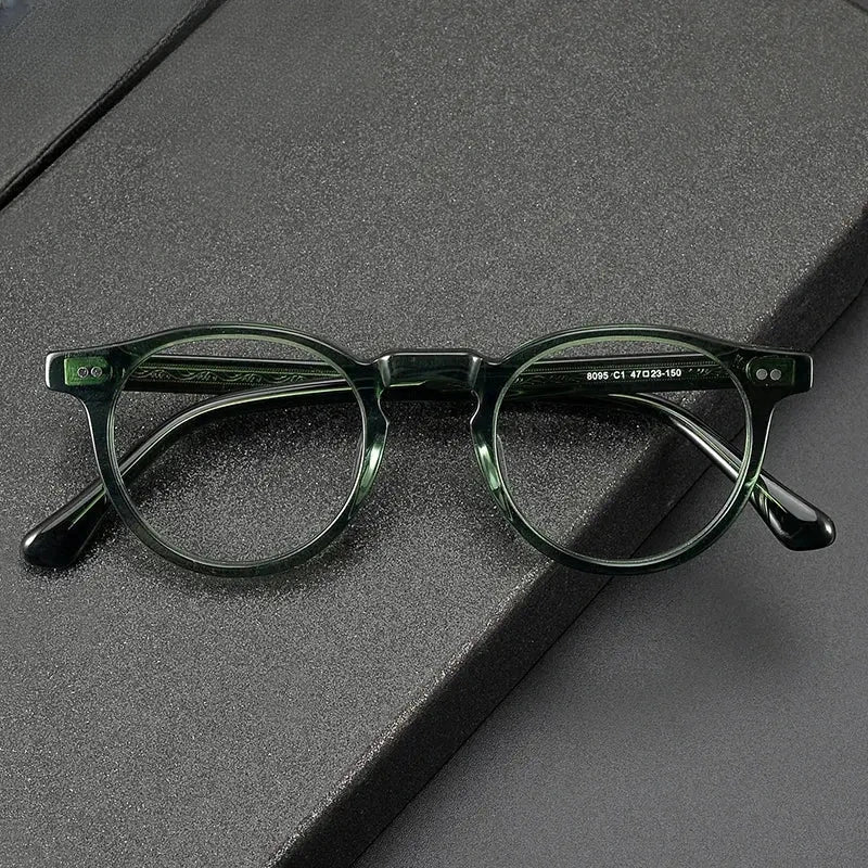Women's Oval Full Rim Acetate Prescription Glasses 78095 — view 1 | Rx Spectacle